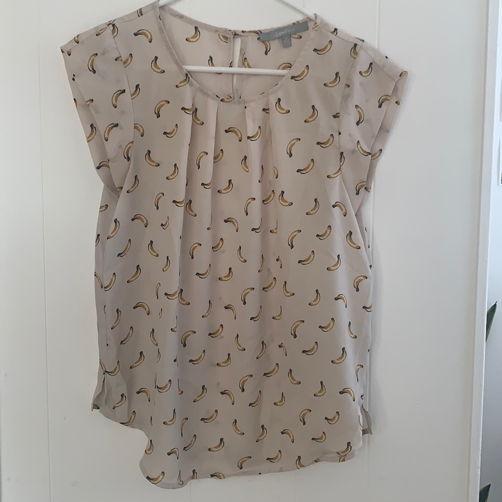 Banana print blouse